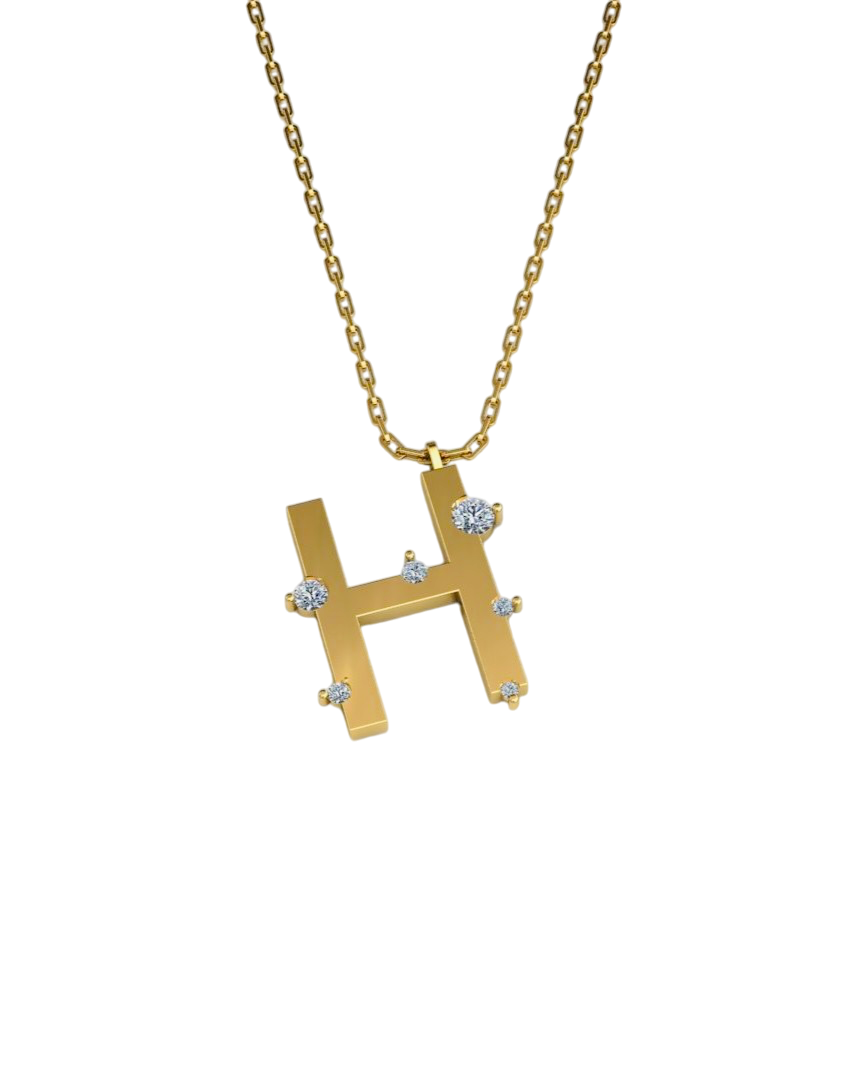 ALTINPEK H PIRLANTA HARF KOLYE - ALTINPEK Kolye