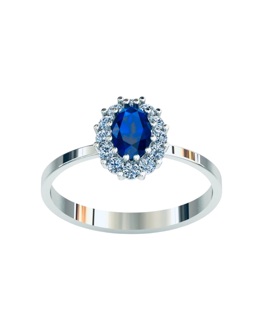 ALTINPEK MAHİNUR SAFİR PIRLANTA YÜZÜK