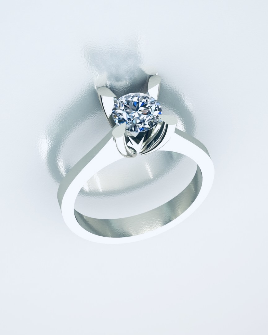 0.80 KARAT ALTINPEK TEKTAŞ PIRLANTA YÜZÜK